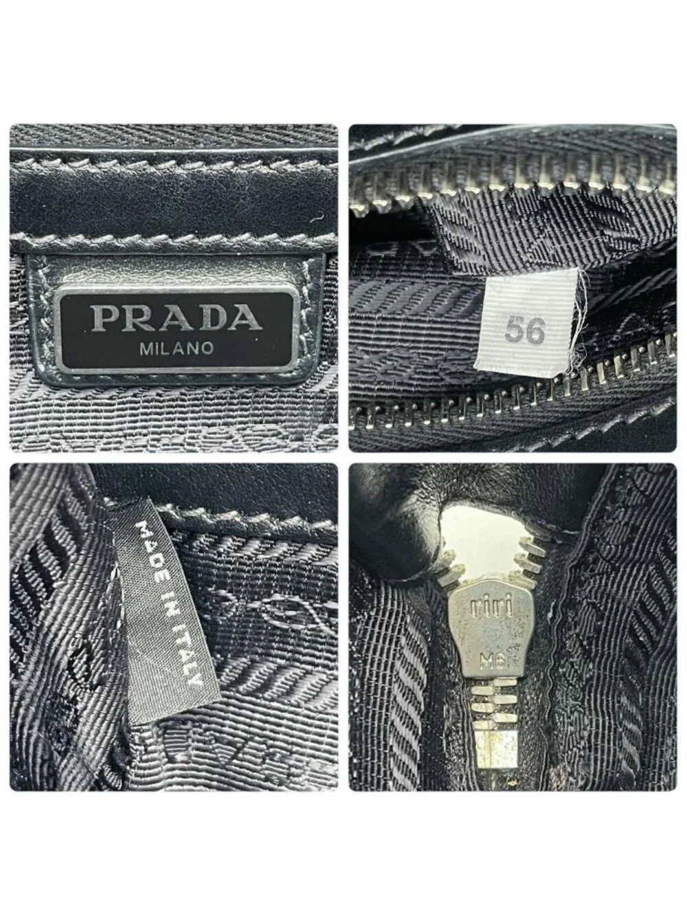 Prada Saffiano Leather Brick Shoulder Bag Black
